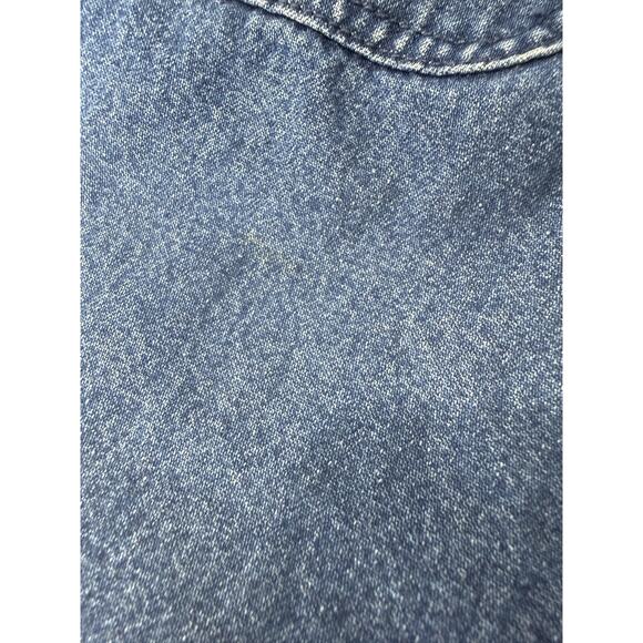 Christopher & Banks Womens Denim Overalls With Santa Embroidery Size M Y2K - Picture 15 of 15